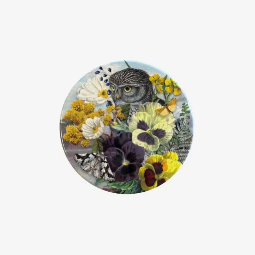 Tanya Wolfkamp Vintage Bird Coaster – Owl