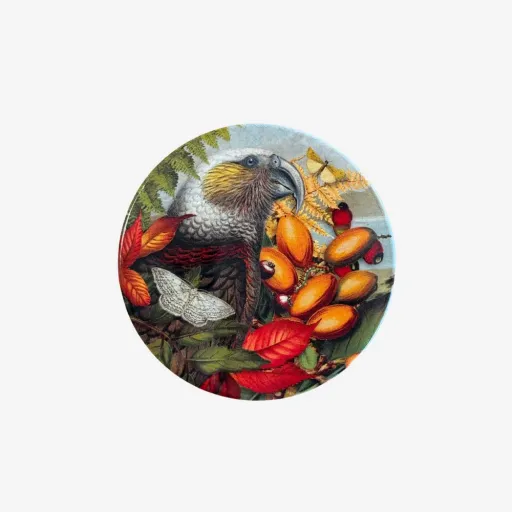 Tanya Wolfkamp Vintage Bird Coaster – Kākā