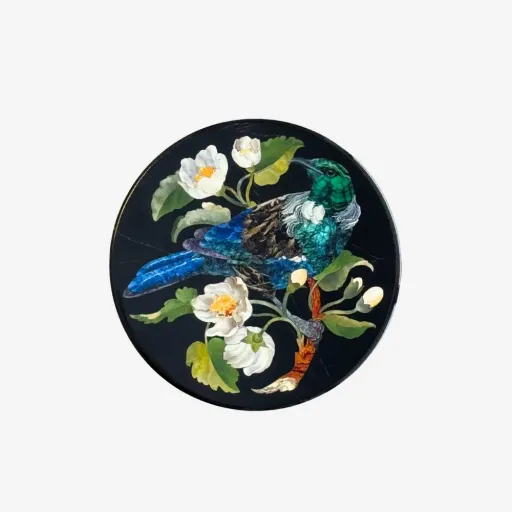 Tanya Wolfkamp Pietra Dura Bird Coaster – Tūī
