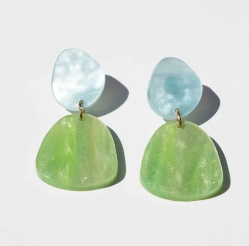 Hagen + Co Willow Statement Earrings – Ocean