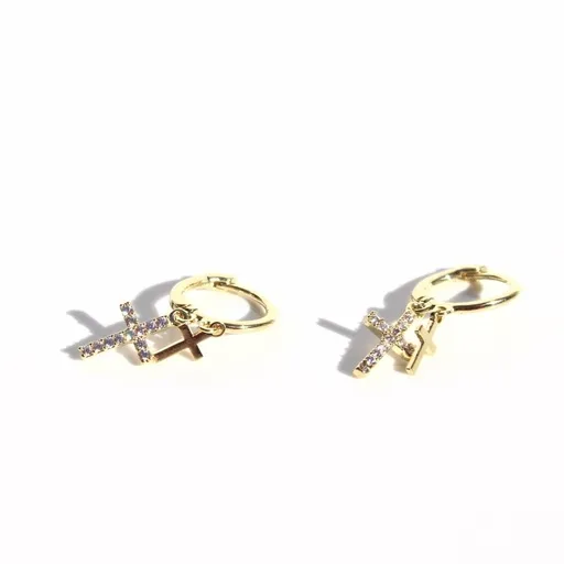 Queen Of The Foxes Petite Sleeper Earrings – Double Cross