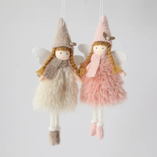 Moritz Angel Hanging Decoration – Braids – Pink