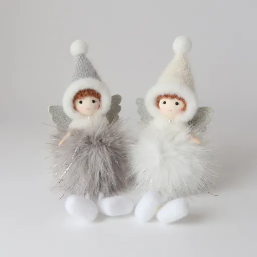 Moritz Pom-Pom Angel Decoration – White