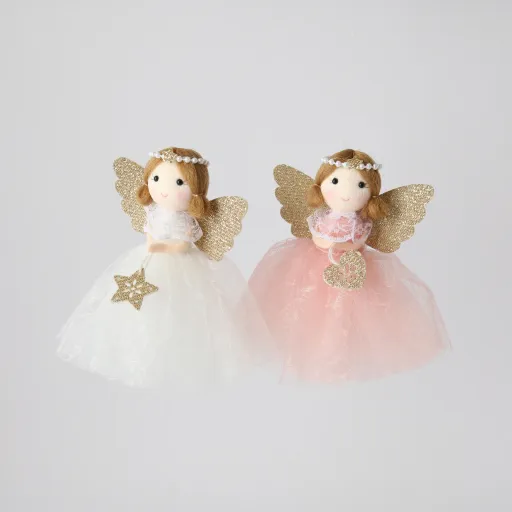 Moritz Angel Hanging Decoration – Tulle – Pink
