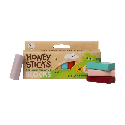 Honeysticks Blocks Beeswax Crayons – 12 Pack