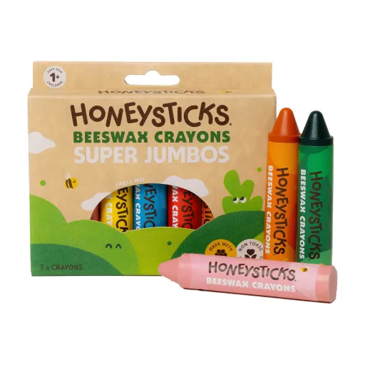 Honeysticks Super Jumbos Beeswax Crayons – 7 Pack