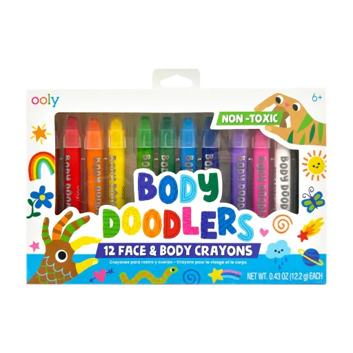 Ooly Body Doodlers Face & Body Crayons, Set of 12