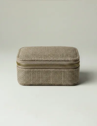 Stella + Gemma Small Jewel Box – Brown Linen