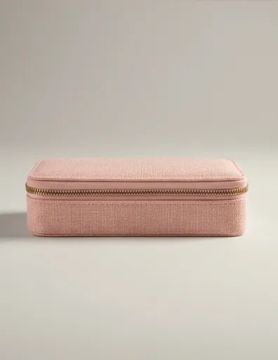 Stella + Gemma Jewellery Travel Case – Pink Linen