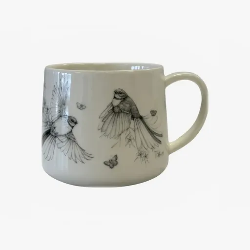 Katy Hayward Bone China Cup – Come Fly With Me Fantail