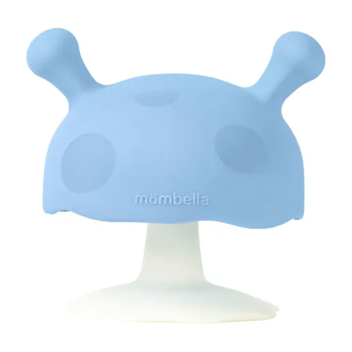 Mombella Mushroom Teether in Light Blue