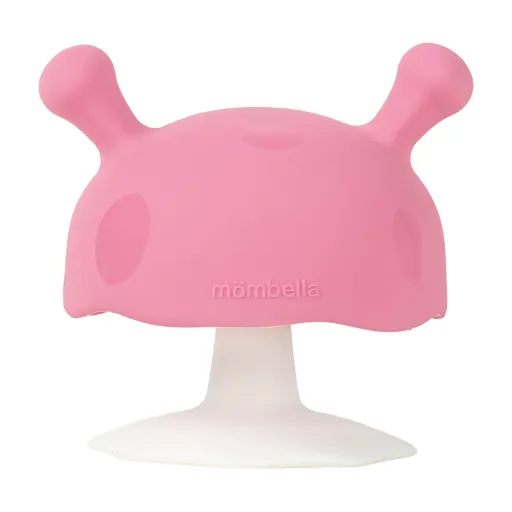Mombella Mushroom Teether in Pink