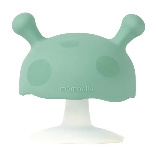 Mombella Mushroom Teether in Eucalyptus